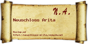 Neuschloss Arita névjegykártya